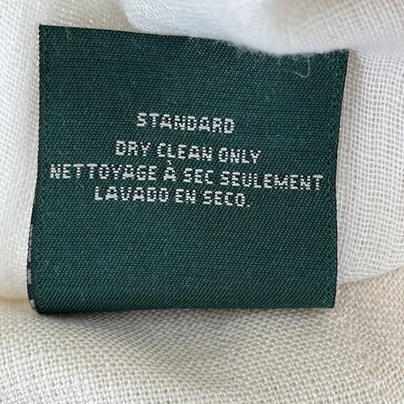 RALPH LAUREN Yorkshire Rose CREAM Standard Pillow SHAM LINEN NIP Set of 2 FLAW - Picture 12 of 12